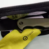 Ніж складаний туристичний Civivi Praxis, (9.5 см) 9Cr18MoV / G10 зелений — Photo 23