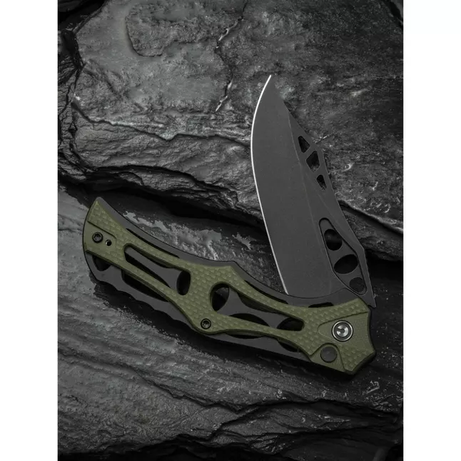 Ніж складаний туристичний Civivi Biophase, (8.9 см) Nitro-V / Aluminum &amp; G10 чорно-зелений — Photo 11