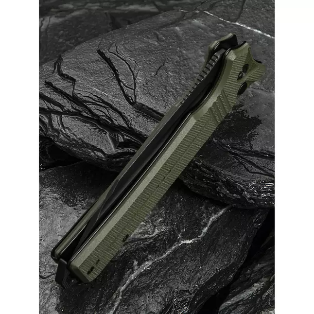 Ніж складаний туристичний Civivi Neurohaptic, (9.5 см) Nitro-V / G10 темно-зелений — Photo 13