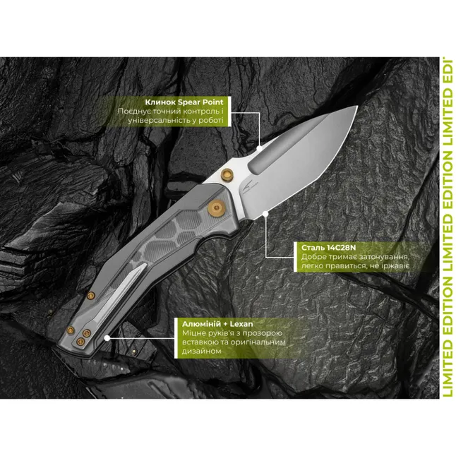 Ніж складаний туристичний Civivi Wellmax (9.1 см) 14C28N / Aluminum сірий — Photo 12