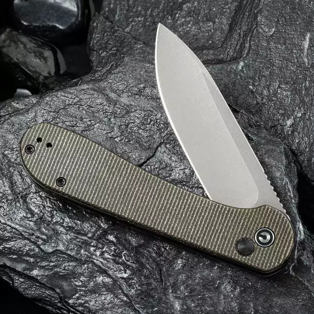 Ніж складаний туристичний Civivi Elementum Pocket, (8.9 см) 14C28N / Micarta сірий — Photo 3