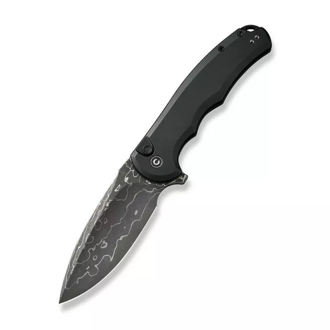 Ніж складаний туристичний Civivi Praxis, (9.5 см) Damascus / Aluminum чорний