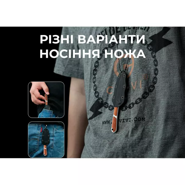 Нож фиксированный тактический Civivi Mini Elementum, (5.7 см) Nitro-V / Guibourtia Wood — Photo 9