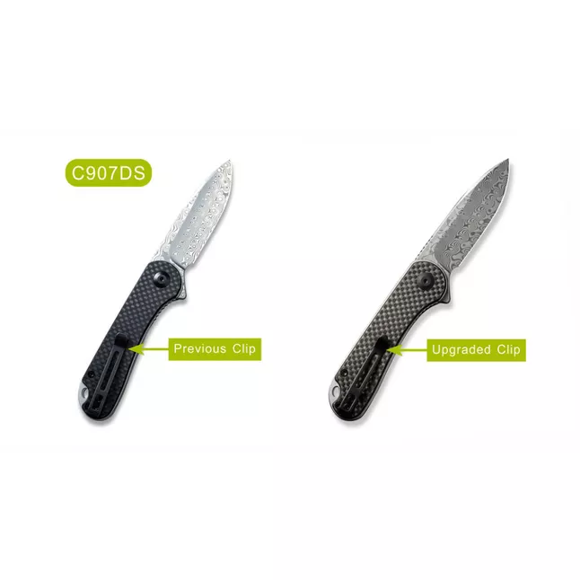 Ніж складаний кишеньковий Civivi Elementum, (7.5 см) Damascus / Carbon Fiber &amp; G10 — Photo 14