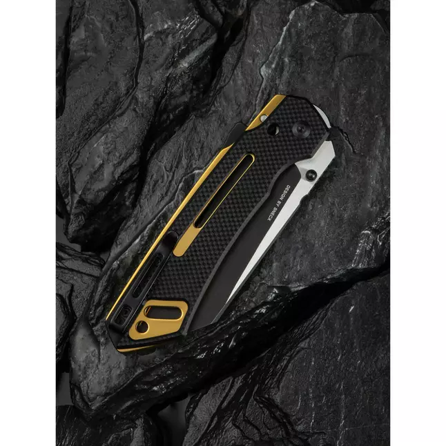 Ніж складаний тактичний Civivi Buster FG, (10.7 см) Nitro-V / G10 чорно-золотий — Photo 13