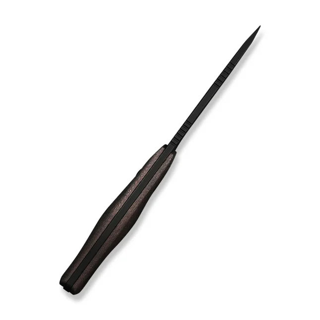 Нож фиксированный туристический Weknife Notchline, (8.7 см) CPM S35VN / Carbon Fiber медный с чехлом — Photo 2