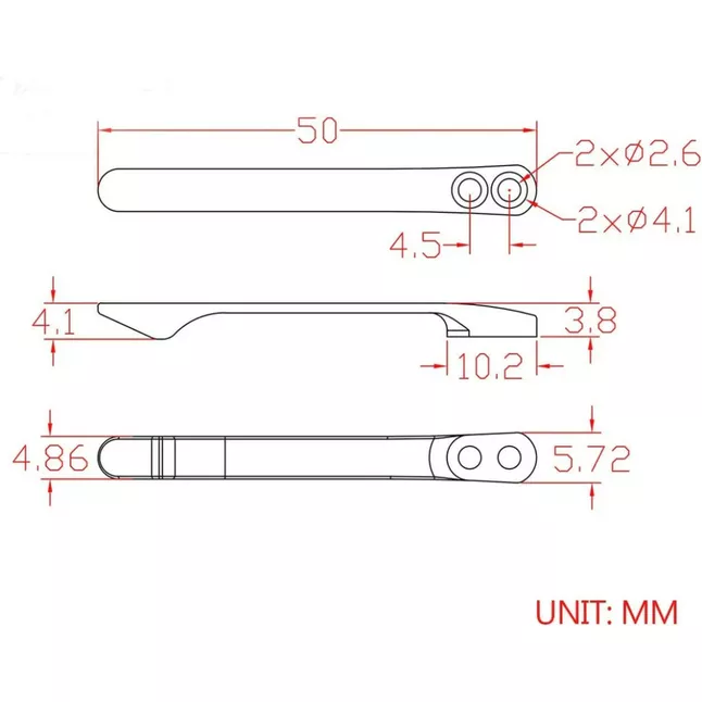 Кліпса кишенькова титанова чорна Civivi T001D з титановими гвинтами — Photo 2
