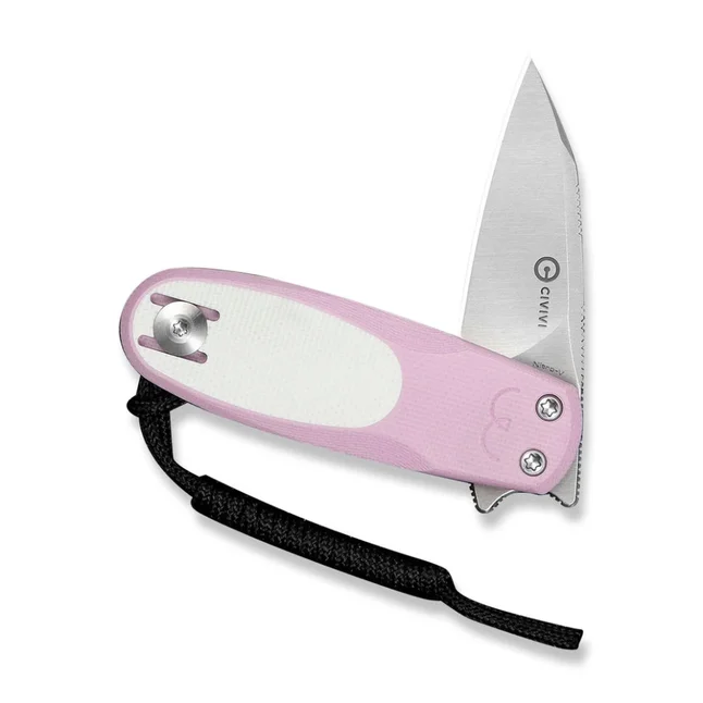 Нож складной карманный Civivi Purr, (4.65 см) Nitro-V / G10 розовый/белый — Photo 2