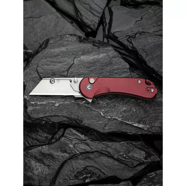 Ніж трапеція складаний кишеньковий Civivi Elementum Utility, (5.8 см) 6Cr13 / Aluminum червоний — Photo 17