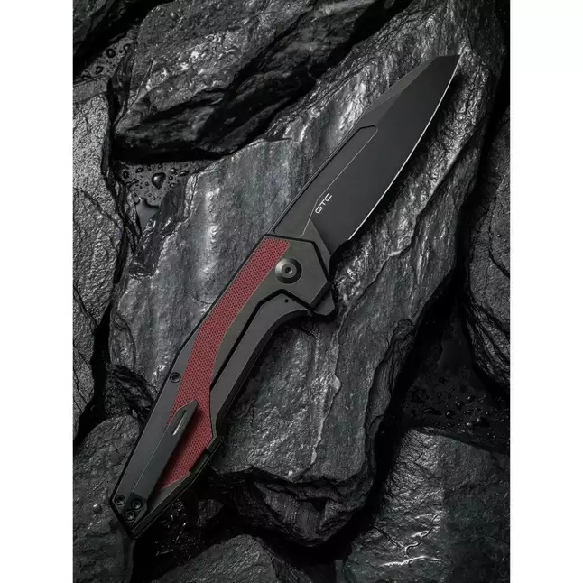 Ніж складаний туристичний Civivi Hypersonic, (9.4 см) 14C28N / Steel &amp; G10 чорно-бордовий — Photo 10