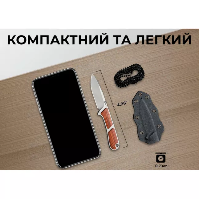 Нож фиксированный тактический Civivi Mini Elementum, (5.7 см) Nitro-V / Guibourtia Wood — Photo 10
