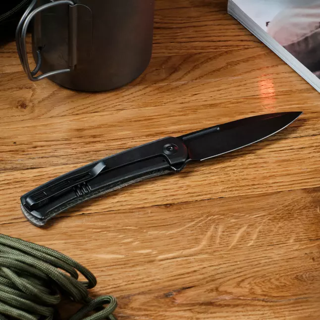 Нож складной туристический Civivi Cetos, (8.8 см) 14C28N / Micarta &amp; Stainless коричневый — Photo 14