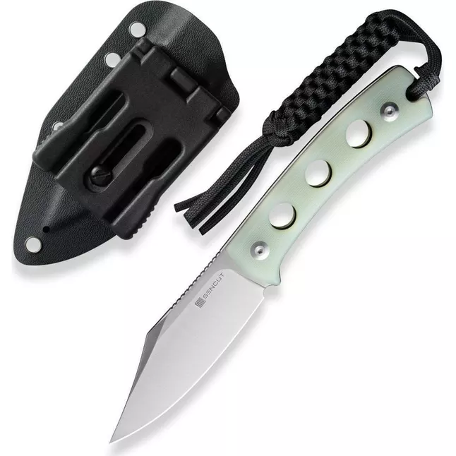 Нож фиксированный туристический Sencut Waxahachie, (9.4 см) 9Cr18MoV / G10 светло-зеленый