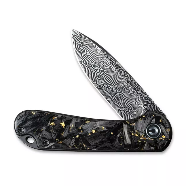 Ніж складаний кишеньковий Civivi Elementum, (7.5 см) Damascus / Carbon Fiber сірий — Photo 3