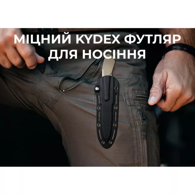 Ніж фіксований тактичний Civivi Varius, (9.5 см) D2 / G10 коричневий — Photo 11