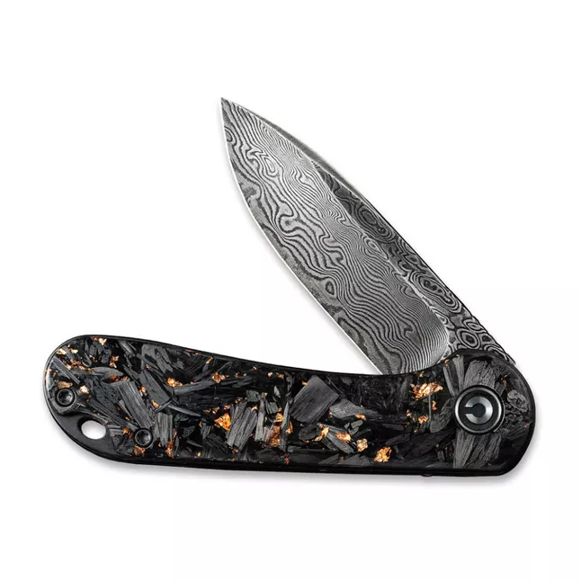Ніж складаний кишеньковий Civivi Elementum, (7.5 см) Damascus / Carbon Fiber чорний — Photo 3