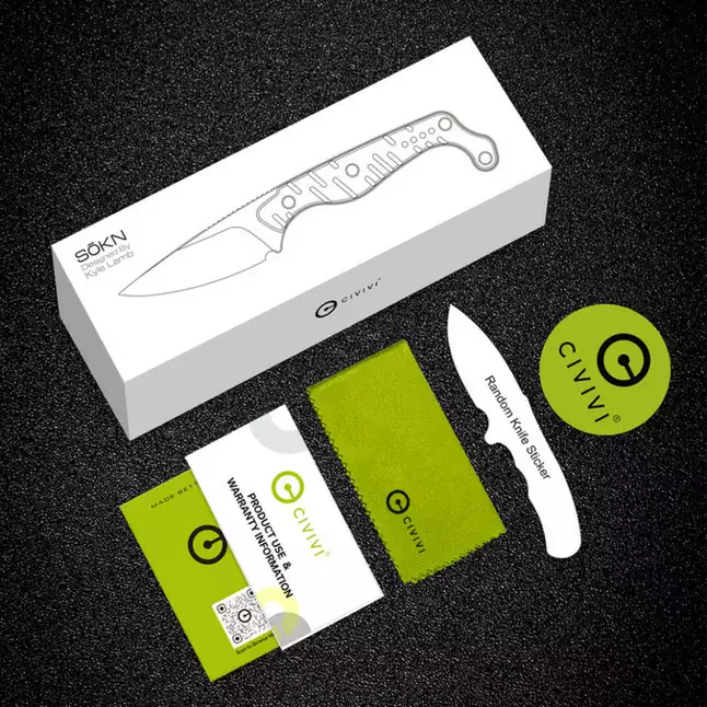 Нож фиксированный тактический Civivi SOKN, (7.2 см) Nitro-V / G10 серый — Photo 17