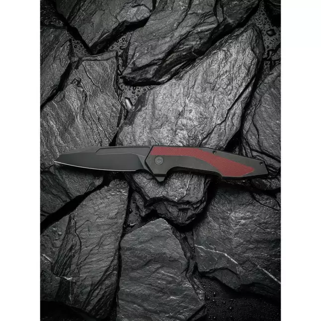 Ніж складаний туристичний Civivi Hypersonic, (9.4 см) 14C28N / Steel &amp; G10 чорно-бордовий — Photo 16