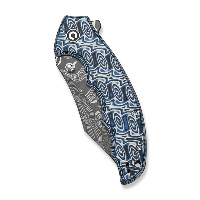 Нож складной туристический Civivi Pentad (8.8 см) Damascus / Micarta синий / белый — Photo 3