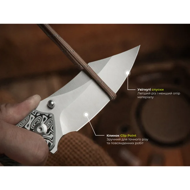 Ніж складаний туристичний Civivi Pentad (8.8 см) Nitro-V / Micarta чорний/білий — Photo 12