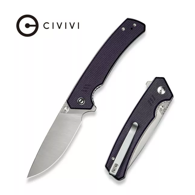 Ніж складаний туристичний Civivi Merit, (8.3 см) 14C28N / Micarta чорний — Photo 9