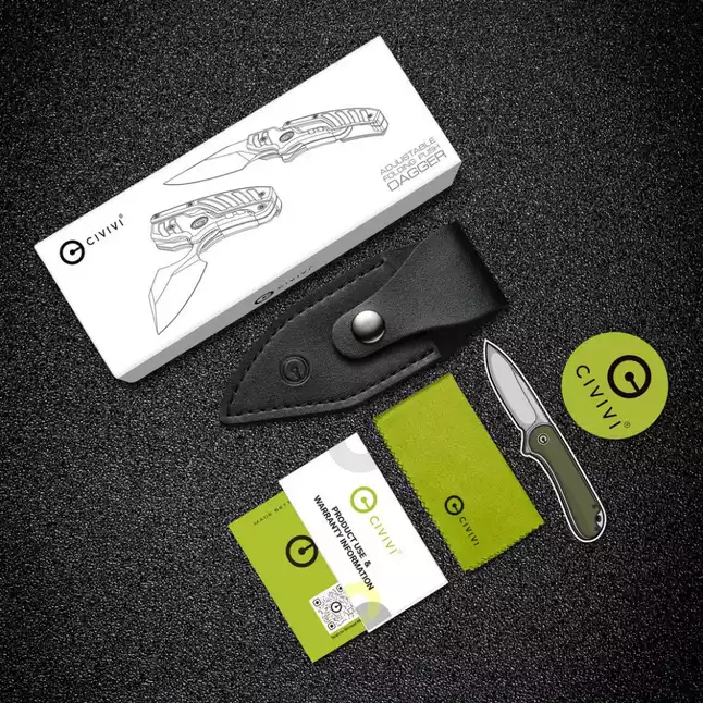 Ніж фіксований тактичний Civivi Typhoeus , (5.8 см) 14C28N / Aluminum зелений — Photo 17