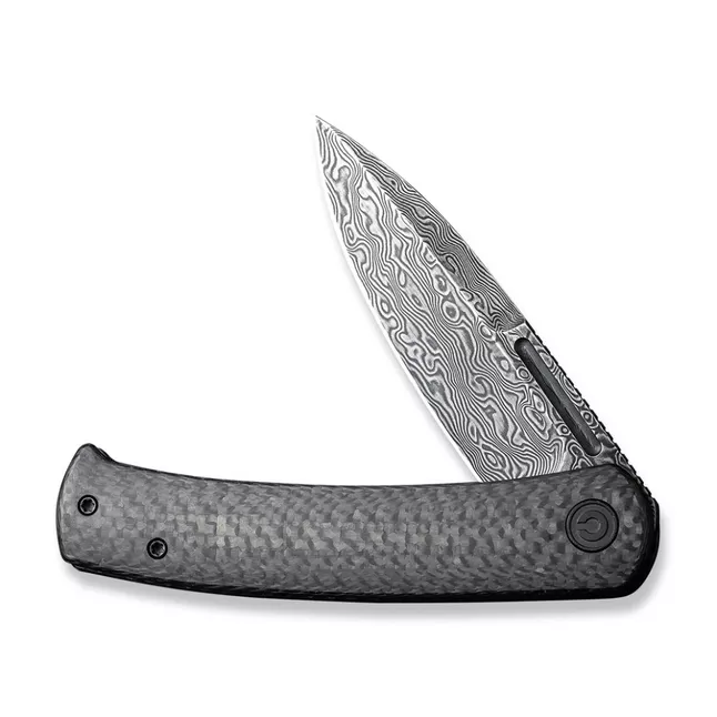 Ніж складаний туристичний Civivi Caetus Flipper, (8.8 см) Damascus / Carbon Fiber — Photo 2