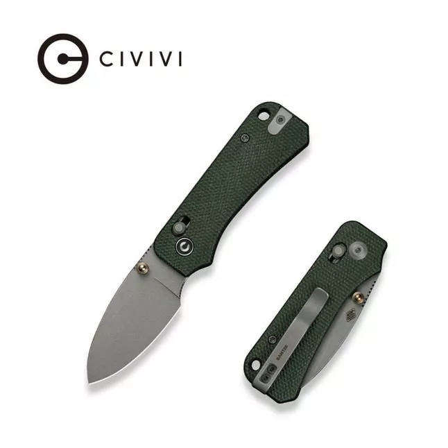 Ніж складаний кишеньковий Civivi Baby Banter 2, (5.9 см) Nitro-V / Micarta темно-зелений — Photo 9