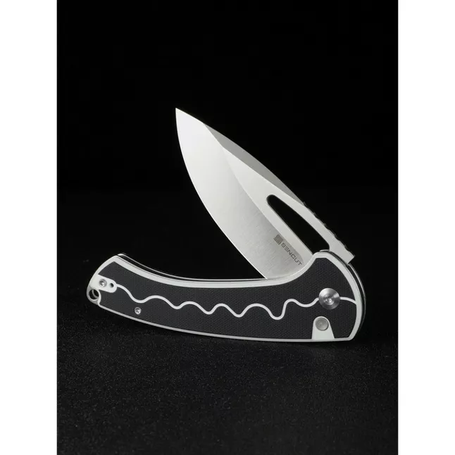 Нож складной туристический Sencut Squiggy, (9.9 см) 9Cr18MoV / G10 черно-белый — Photo 9