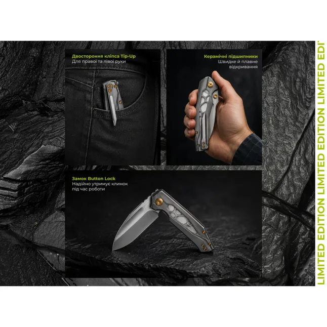 Ніж складаний туристичний Civivi Wellmax (9.1 см) 14C28N / Aluminum сірий — Photo 13