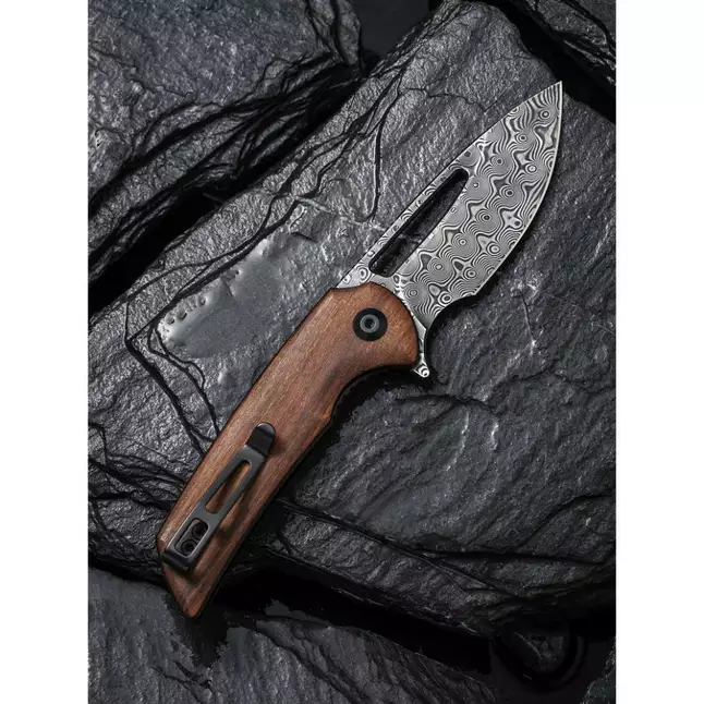 Ніж складаний кишеньковий Civivi Odium, (6.7 см) Damascus / Guibourtia Wood — Photo 8