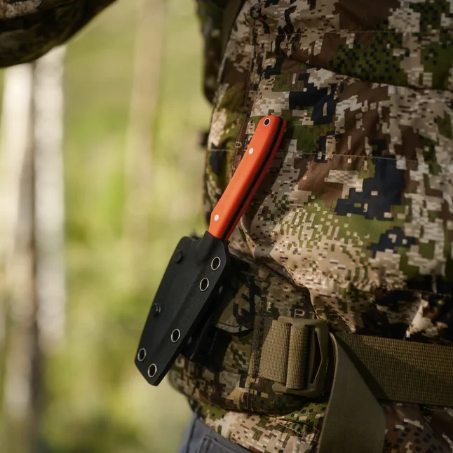 Ніж фіксований кишеньковий Civivi High Grass Field Knife (7,4 см) 14C28N / G10 помаранчевий з чохлом — Photo 10