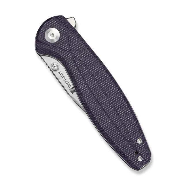 Нож складной туристический Sencut Vyrce (8.9 см) D2 / Canvas Micarta фиолетовый — Photo 3