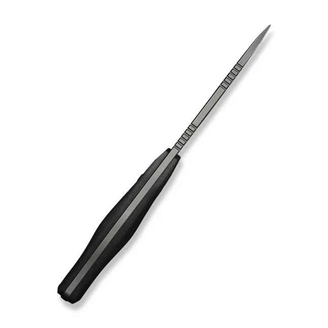 Нож фиксированный туристический Weknife Notchline, (8.7 см) CPM S35VN / Carbon Fiber черный с чехлом — Photo 2