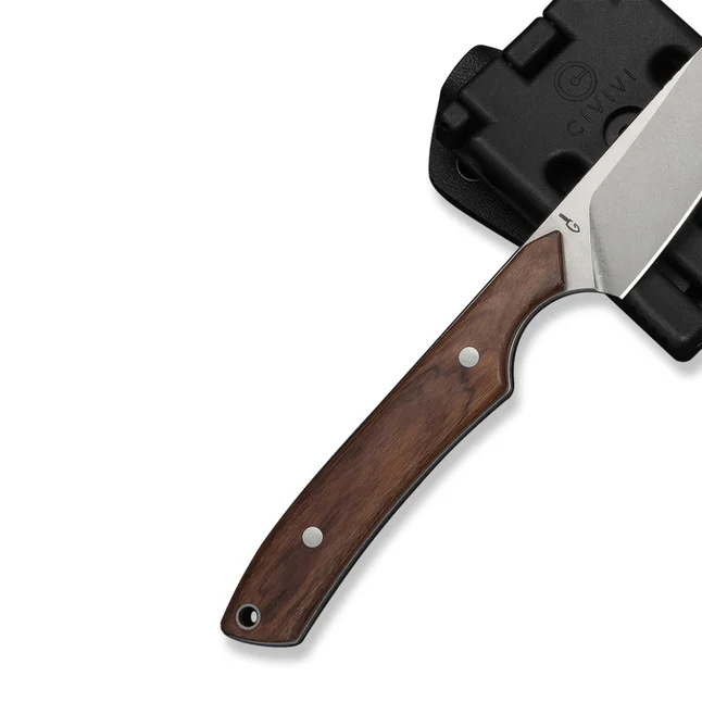 Нож фиксированный карманный Civivi High Grass Field Knife (7,4 см) 14C28N / Wood дерево с чехлом — Photo 5