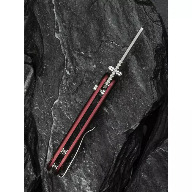 Ніж трапеція складаний кишеньковий Civivi Elementum Utility, (5.8 см) 6Cr13 / Aluminum червоний — Photo 16