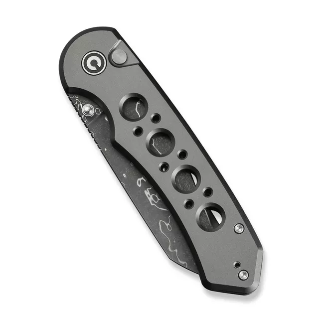 Ніж складаний туристичний Civivi Pragma Prime, (8.9 см) Damascus / Aluminum сірий — Photo 3