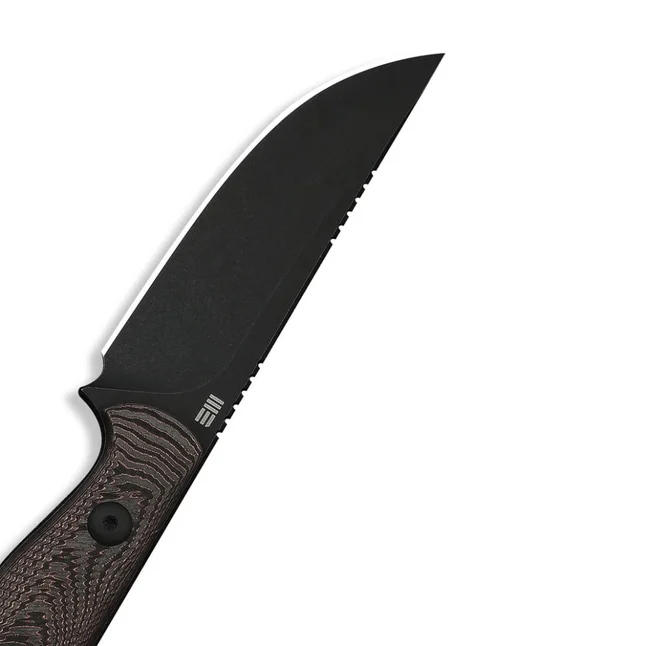 Нож фиксированный туристический Weknife Notchline, (8.7 см) CPM S35VN / Carbon Fiber медный с чехлом — Photo 6