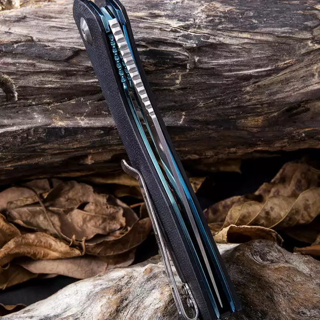 Ніж складаний туристичний Civivi Baklash, (8.9 см) 9Cr18MoV / G10 синій — Photo 6