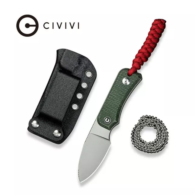 Ніж фіксований тактичний Civivi Baby Banter, (6.1 см) Nitro-V / Micarta темно-зелений — Photo 8