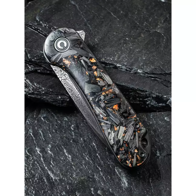 Ніж складаний кишеньковий Civivi Elementum, (7.5 см) Damascus / Carbon Fiber чорний — Photo 11