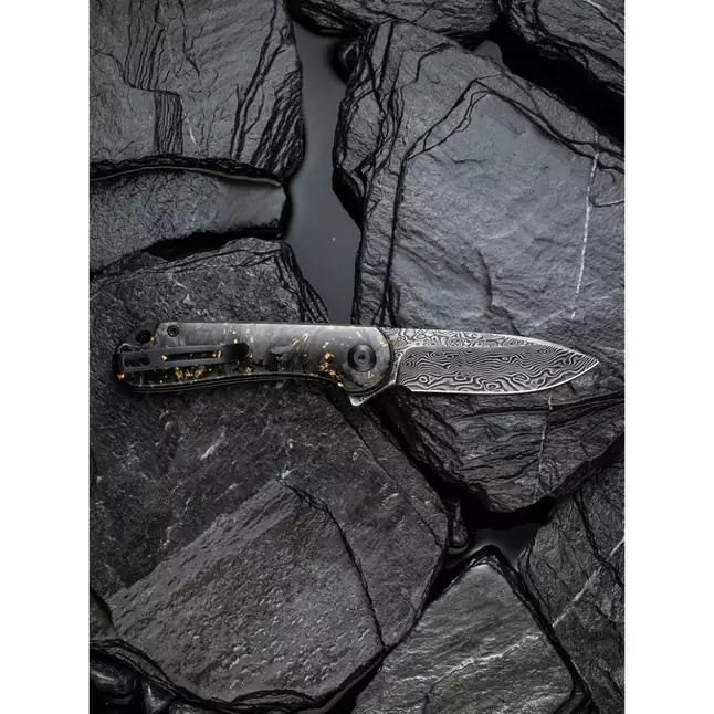 Ніж складаний кишеньковий Civivi Elementum, (7.5 см) Damascus / Carbon Fiber сірий — Photo 15