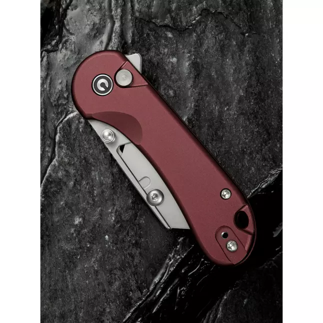 Ніж трапеція складаний кишеньковий Civivi Elementum Utility, (5.8 см) 6Cr13 / Aluminum червоний — Photo 13