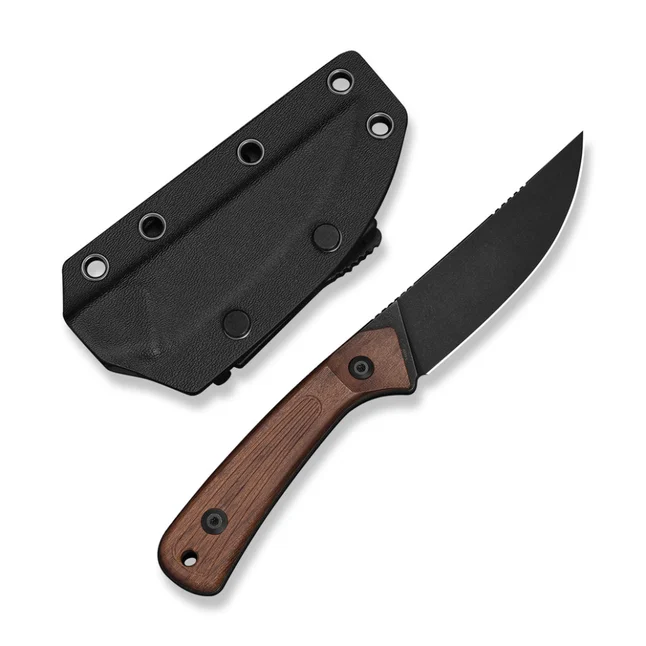 Нож фиксированный туристический Civivi Carveth (9,1 см) AEB-L / Wood дерево с чехлом — Photo 4