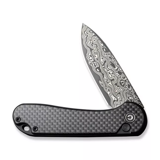 Ніж складаний кишеньковий Civivi Elementum II, (7.5 см) Damascus / Carbon Fiber &amp; G10 — Photo 2