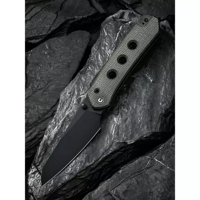 Ніж складаний туристичний Civivi Vision FG, (8.9 см) Nitro-V / Micarta темно-сірий — Photo 9