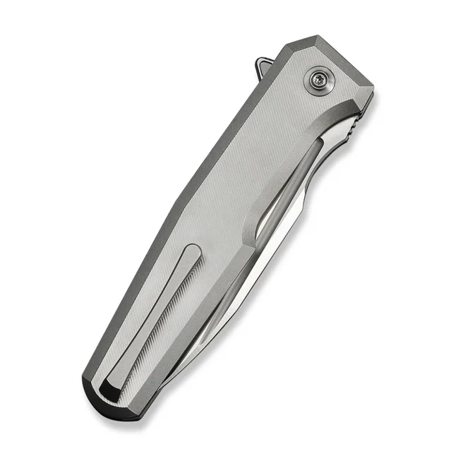 Нож складной туристический Weknife Dressytak (8.6 см) Bohler M390 / Titanium серый — Photo 4