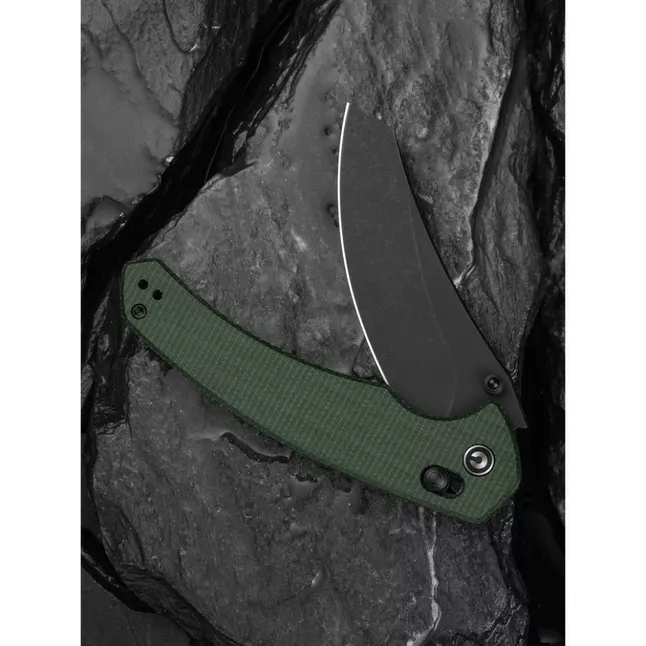 Ніж складаний туристичний Civivi Sixgill, (8.7 см) Nitro-V / Micarta темно-зелений — Photo 11