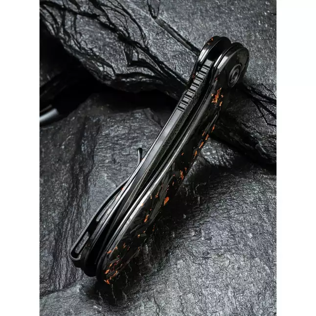 Ніж складаний кишеньковий Civivi Elementum, (7.5 см) Damascus / Carbon Fiber чорний — Photo 13