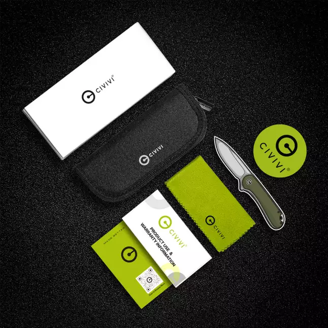 Ніж складаний туристичний Civivi Vision FG, (8.9 см) Nitro-V / Micarta темно-сірий — Photo 17